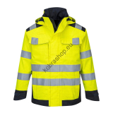 Nehorľavá bunda reflexná MODAFLAME Rain Multi Norm žlto/modrá