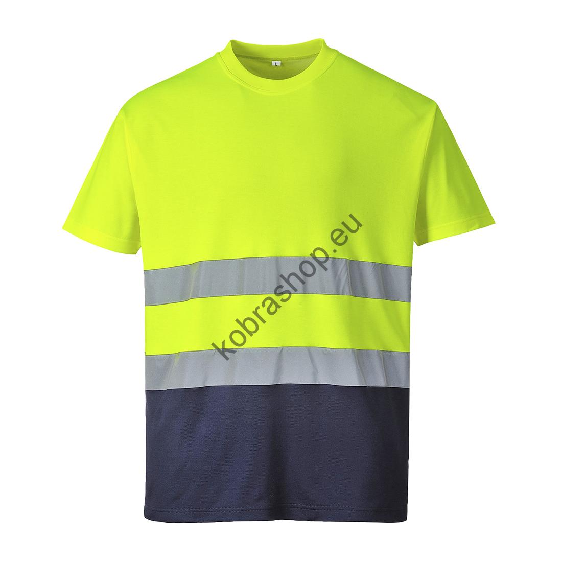 S173 - Tričko Comfort Žltá/tm.modrá