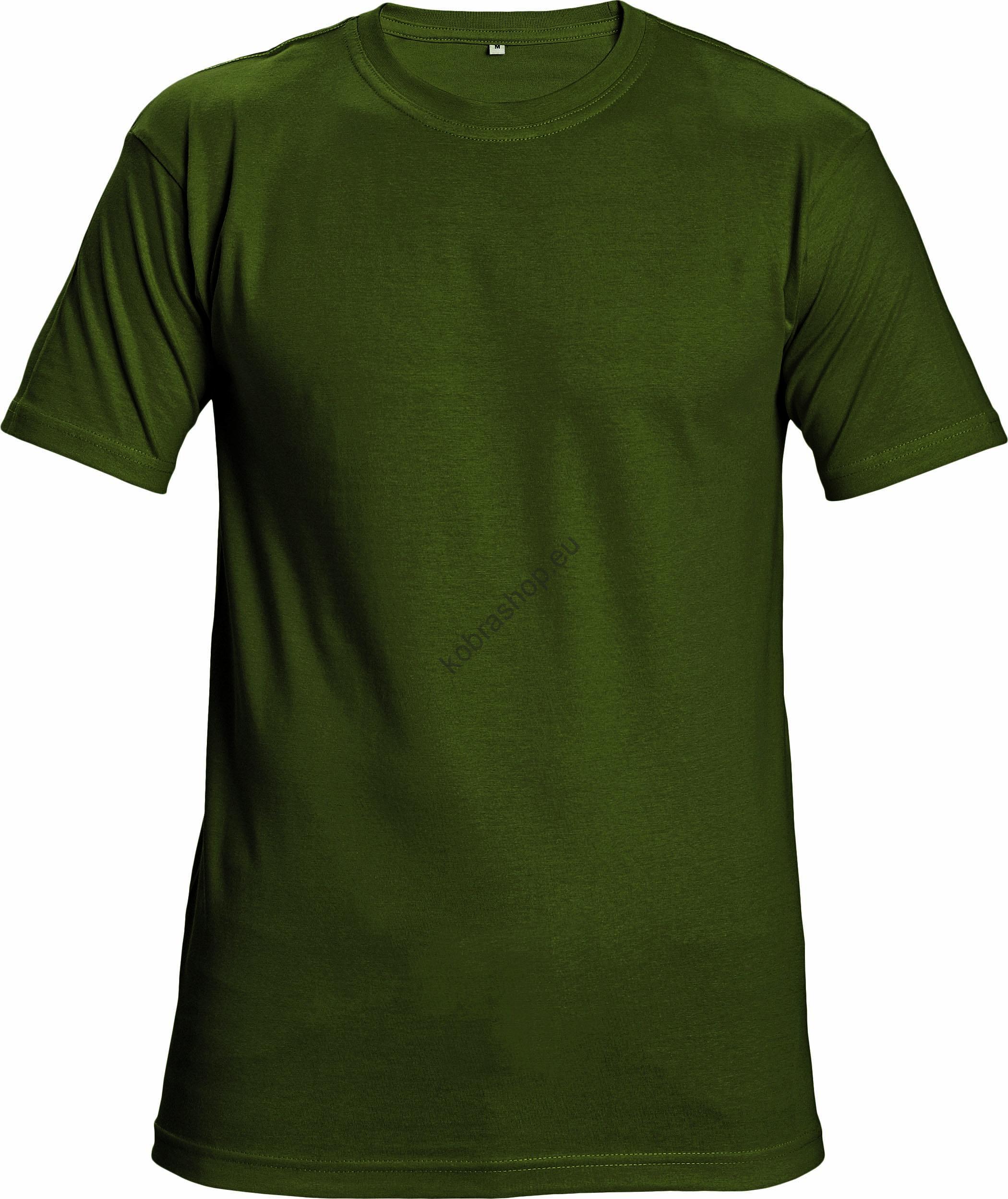Tričko bavlnené s krátkym rukávom TEESTA flaškovo zelená