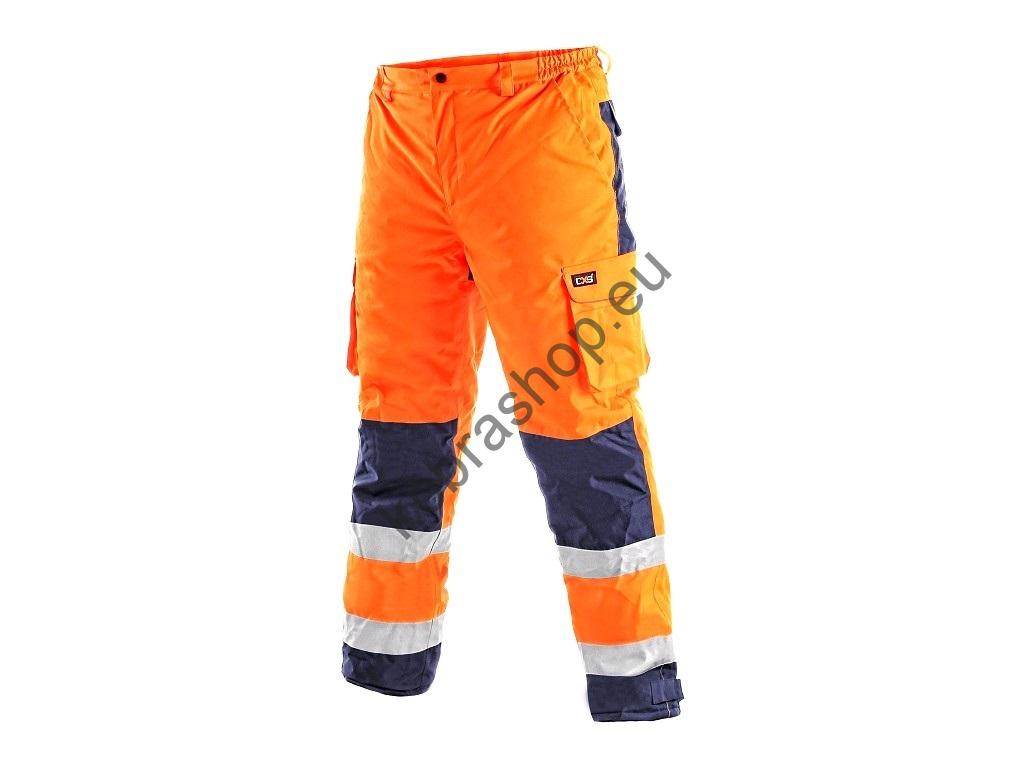 Zateplené reflexné nohavice CARDIF oranžové
