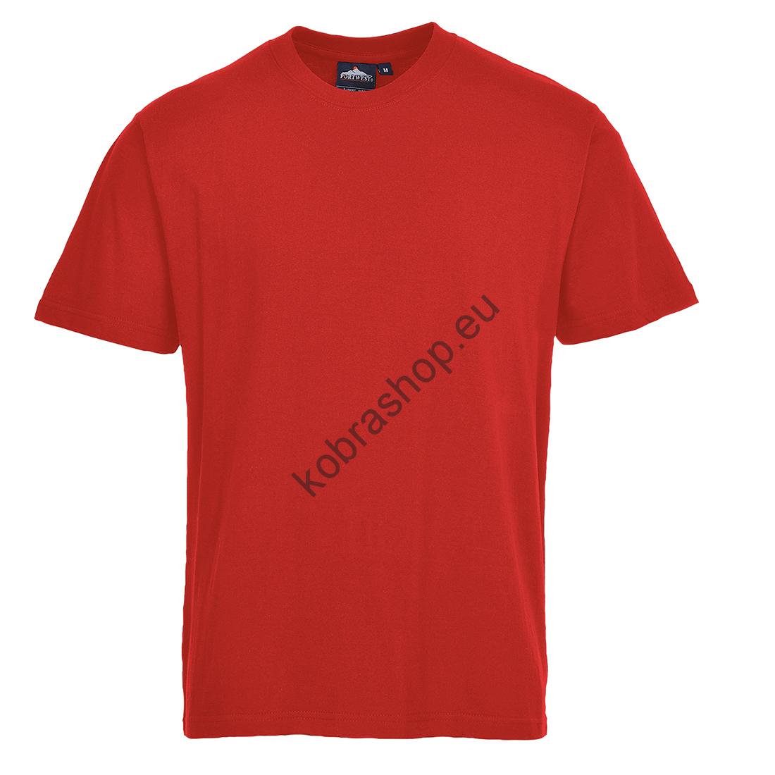 B195 - Tričko s krátkym rukávom Turin Premium Červená