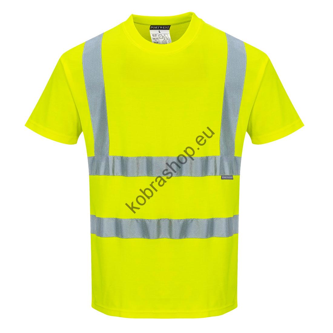 S170 - Komfortné tričko s krátkym rukávom Žltá