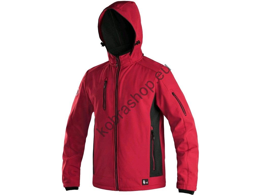 CXS Durham softshell bunda červená/čierna