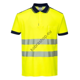 PW3 Hi-Vis Polo-tričko Žltá-tmavo modrá 