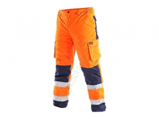 Zateplené reflexné nohavice CARDIF oranžové
