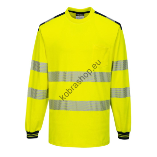 PW3 Hi-Vis Tričko dlhý rukáv Žltá-čierna