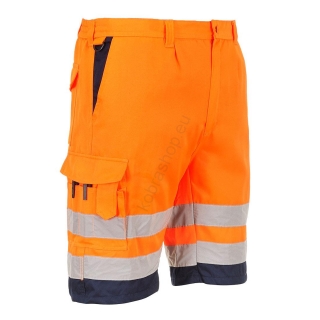 E043 Hi-Vis šortky Oranžovo modré