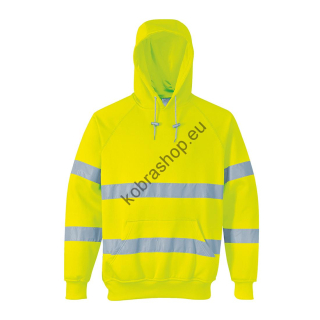 B304 - Mikina s kapucňou Hi-Vis Žltá