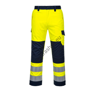 Reflexné montérky MV46 - Hi-Vis nehorľavé nohavice Yellow/Navy  
