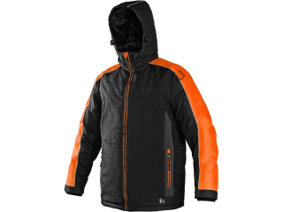 CXS Brighton zimná bunda čierno/oranžová