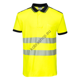 PW3 Hi-Vis Polo-tričko Žltá-čierna